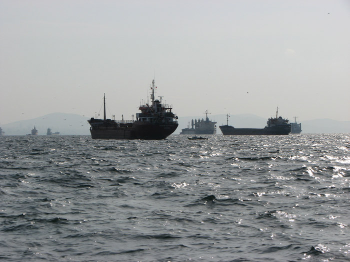 Vapoare la intrarea în Marmara